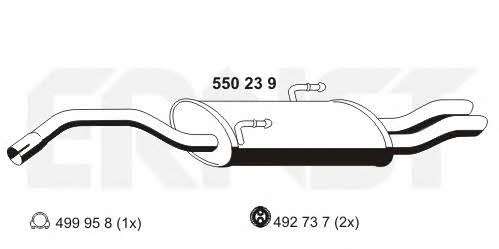 Ernst 550239 End Silencer 550239: Buy near me in Poland at 2407.PL - Good price!