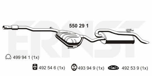 Ernst 550291 End Silencer 550291: Buy near me in Poland at 2407.PL - Good price!