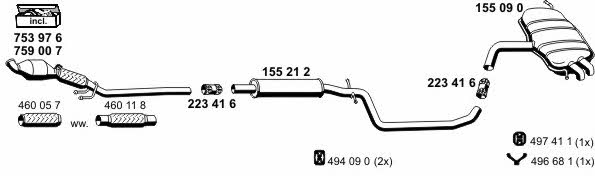 Ernst 071151 Exhaust system 071151: Buy near me in Poland at 2407.PL - Good price!