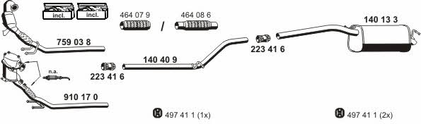 Ernst 071299 Exhaust system 071299: Buy near me in Poland at 2407.PL - Good price!