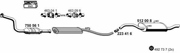 Ernst 120153 Exhaust system 120153: Buy near me in Poland at 2407.PL - Good price!