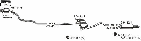 Ernst 010542 Exhaust system 010542: Buy near me in Poland at 2407.PL - Good price!