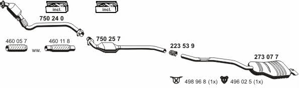 Ernst 020251 Exhaust system 020251: Buy near me in Poland at 2407.PL - Good price!