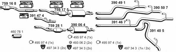  040593 Exhaust system 040593: Buy near me in Poland at 2407.PL - Good price!