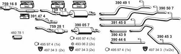 040594 Exhaust system 040594: Buy near me in Poland at 2407.PL - Good price!
