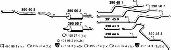  040595 Exhaust system 040595: Buy near me in Poland at 2407.PL - Good price!
