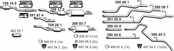  040596 Exhaust system 040596: Buy near me in Poland at 2407.PL - Good price!