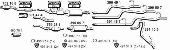  040599 Exhaust system 040599: Buy near me in Poland at 2407.PL - Good price!