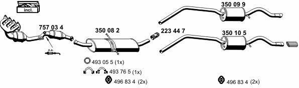  040851 Exhaust system 040851: Buy near me in Poland at 2407.PL - Good price!