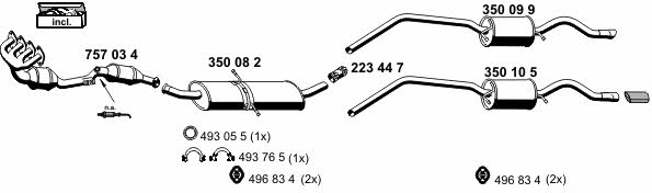  040853 Exhaust system 040853: Buy near me in Poland at 2407.PL - Good price!
