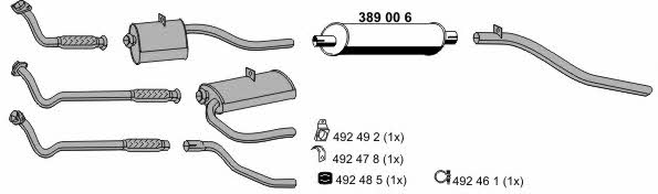 Ernst 040889 Exhaust system 040889: Buy near me in Poland at 2407.PL - Good price!