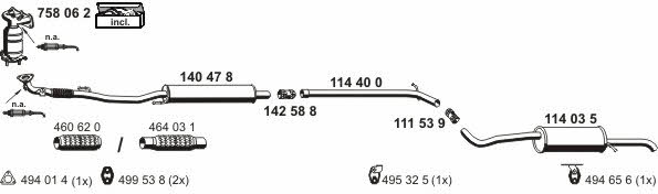 Ernst 071402 Exhaust system 071402: Buy near me in Poland at 2407.PL - Good price!