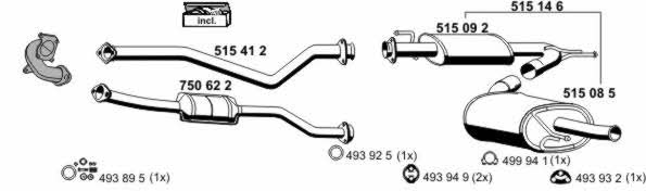 Ernst 080073 Exhaust system 080073: Buy near me in Poland at 2407.PL - Good price!