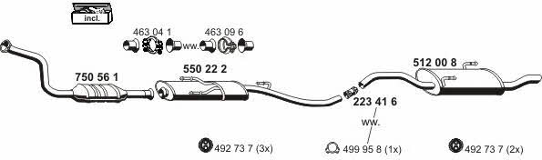 Ernst 080146 Exhaust system 080146: Buy near me in Poland at 2407.PL - Good price!
