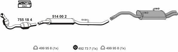 Ernst 080150 Exhaust system 080150: Buy near me in Poland at 2407.PL - Good price!