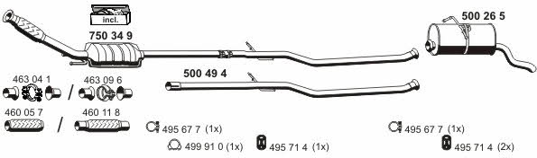 Ernst 080162 Exhaust system 080162: Buy near me in Poland at 2407.PL - Good price!