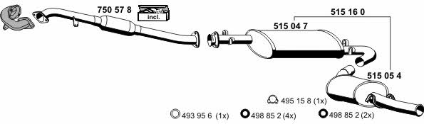 Ernst 080172 Exhaust system 080172: Buy near me in Poland at 2407.PL - Good price!