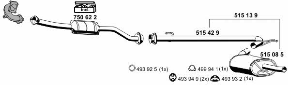 Ernst 080174 Exhaust system 080174: Buy near me in Poland at 2407.PL - Good price!