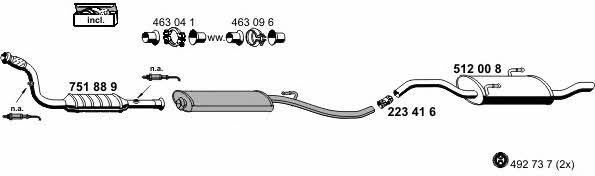 Ernst 080184 Exhaust system 080184: Buy near me in Poland at 2407.PL - Good price!