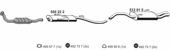 Ernst 080206 Exhaust system 080206: Buy near me in Poland at 2407.PL - Good price!