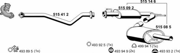 Ernst 080245 Exhaust system 080245: Buy near me in Poland at 2407.PL - Good price!