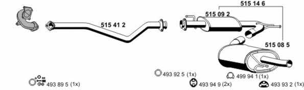 Ernst 080247 Exhaust system 080247: Buy near me in Poland at 2407.PL - Good price!
