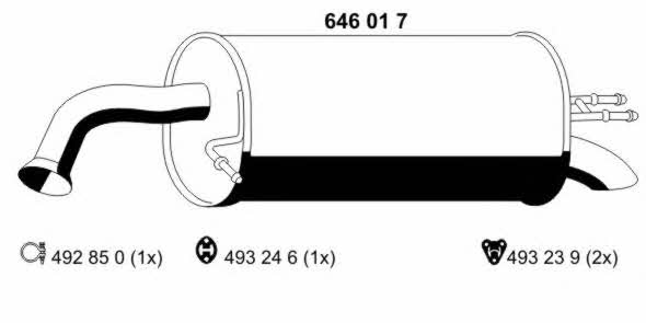 Ernst 646017 End Silencer 646017: Buy near me in Poland at 2407.PL - Good price!