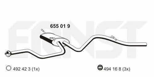 Ernst 655019 End Silencer 655019: Buy near me in Poland at 2407.PL - Good price!