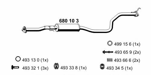 Ernst 680103 Central silencer 680103: Buy near me in Poland at 2407.PL - Good price!