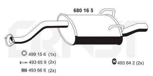 Ernst 680165 End Silencer 680165: Buy near me in Poland at 2407.PL - Good price!