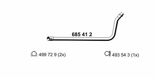 Ernst 685412 Exhaust pipe 685412: Buy near me in Poland at 2407.PL - Good price!