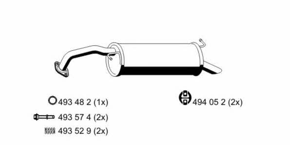 Ernst 686013 End Silencer 686013: Buy near me in Poland at 2407.PL - Good price!