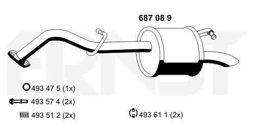 Ernst 687089 End Silencer 687089: Buy near me in Poland at 2407.PL - Good price!
