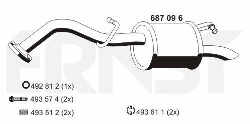 Ernst 687096 End Silencer 687096: Buy near me at 2407.PL in Poland at an Affordable price!