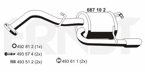 Ernst 687102 End Silencer 687102: Buy near me in Poland at 2407.PL - Good price!