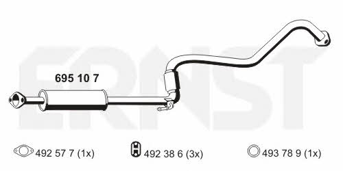 Ernst 695107 Глушник, середня частина 695107: Приваблива ціна - Купити у Польщі на 2407.PL!