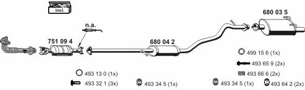 Ernst 140084 Exhaust system 140084: Buy near me in Poland at 2407.PL - Good price!