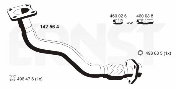 Ernst 142564 Exhaust pipe 142564: Buy near me in Poland at 2407.PL - Good price!