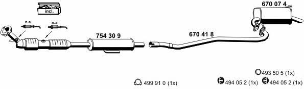  150082 Exhaust system 150082: Buy near me in Poland at 2407.PL - Good price!