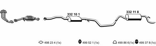  030129 Exhaust system 030129: Buy near me in Poland at 2407.PL - Good price!