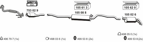  030269 Exhaust system 030269: Buy near me in Poland at 2407.PL - Good price!