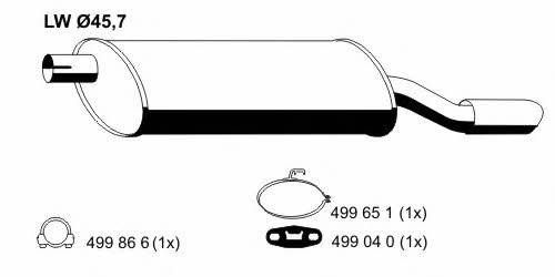 Ernst 042284 End Silencer 042284: Buy near me in Poland at 2407.PL - Good price!