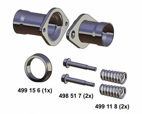  043557 Mounting kit for exhaust system 043557: Buy near me in Poland at 2407.PL - Good price!