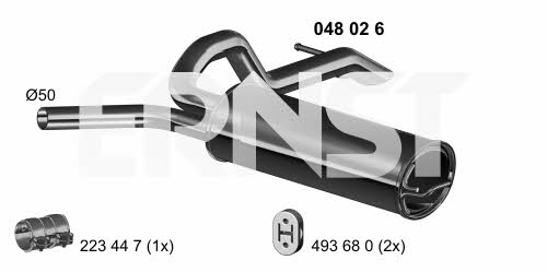 Ernst 048026 End Silencer 048026: Buy near me in Poland at 2407.PL - Good price!