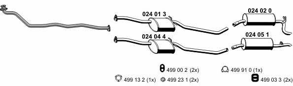 Ernst 050115 Exhaust system 050115: Buy near me in Poland at 2407.PL - Good price!