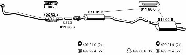 Ernst 050176 Exhaust system 050176: Buy near me in Poland at 2407.PL - Good price!