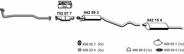  050181 Exhaust system 050181: Buy near me in Poland at 2407.PL - Good price!