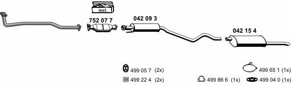 Ernst 050192 Exhaust system 050192: Buy near me in Poland at 2407.PL - Good price!