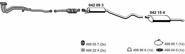 050214 Exhaust system 050214: Buy near me in Poland at 2407.PL - Good price!