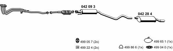 Ernst 050215 Exhaust system 050215: Buy near me in Poland at 2407.PL - Good price!